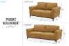 Picture of SPHERE 3/2 Seater Fabric Sofa Range (Brown) - Loveseat + Sofa Set