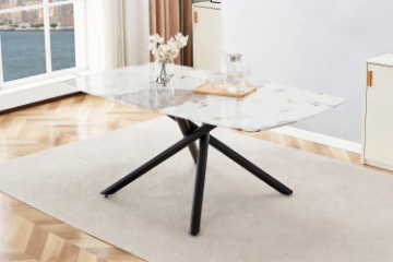 Picture of CAVARO 71" Tempered Glass Top Dining Table