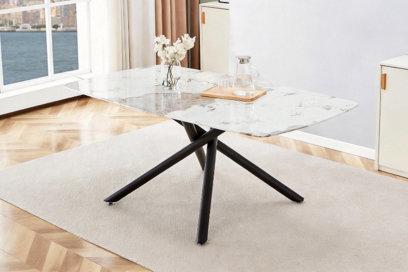 Picture of CAVARO 71" Tempered Glass Top Dining Table