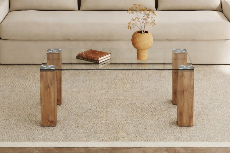 Picture of  BLAZE  47" Tempered Glass Top Coffee Table