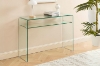Picture of MURANO 47" Bent Glass Hall Table with Shelf 