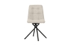 Picture of MARMURA 5PC 71" Sintered Stone Top Dining Table & 360° Swivel Beige Chairs Set