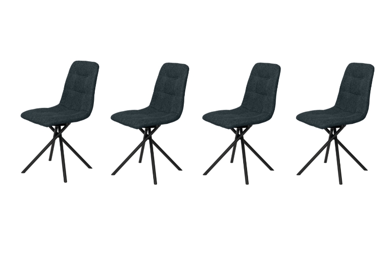 Picture of MARMURA 360° Swivel  Dining Chair (Dark) - 4 Chairs in 1 Carton