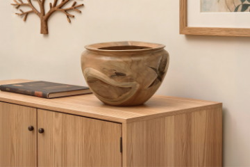 Picture of 650-016/017 Teak Root Handmade Decorative Bowl  in 2 Size