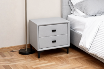 Picture of HOVER 2-Drawer Nightstand (Silver Grey)