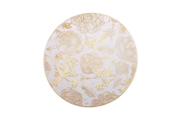 Picture of 371-006/007/008/009/010/011/012 Peony Placemat with White/Blue/Black Base 15"