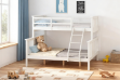 Picture of FORESTER Solid Wood Twin-Double Bunk Bed (White)