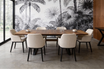 Picture of CAPITOL Walnut Veneer 71"-118" Adjustable & Extendable Dining Table