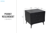Picture of  NORDICA 2-Drawer Nightstand (Dark)