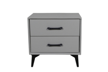 Picture of NORDICA 2-Drawer Nightstand (Dark Grey)