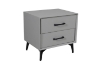 Picture of NORDICA 2-Drawer Bedside Table (Dark Grey)