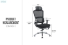 Picture of RIN Height Adjustable Mesh Office Chair with Hard Footrest
