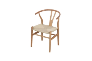 Picture of 21"×19.5"×31" WISHBONE Solid Wood Y Replica Chair (Natural) - Each