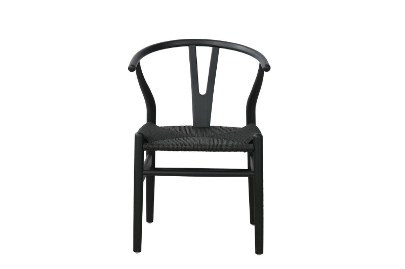 Picture of WISHBONE Solid Wood Y Replica Chair (Black) - 21"×19.5"×31" 
