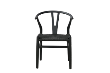 Picture of WISHBONE Solid Wood Y Replica Chair (Black)