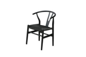 Picture of WISHBONE Solid Wood Y Replica Chair (Black)
