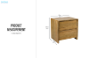 Picture of BRITTON 2-Drawer Australian Marri Hardwood Bedside Table
