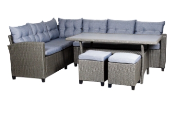 Picture of ALBANY Wicker Sectional Dining Outdoor Sofa Set