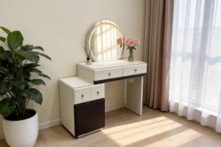 Picture of GLOW 3-Drawer Extension Dressing Table with LED Mirror