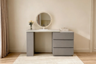 Picture of NOOK 3-Drawer Extension Dressing Table with LED Mirror