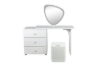 Picture of AURELIA 3-Drawer 39.5"-63" Extension Dressing Table with LED Mirror and Makeup Stool Set