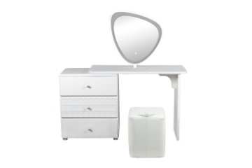 Picture of AURELIA 3-Drawer Extension Dressing Table with LED Mirror and Makeup Stool Set