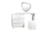 Picture of AURELIA 3-Drawer 39.5"-63" Extension Dressing Table with LED Mirror and Makeup Stool Set