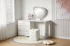 Picture of AURELIA 3-Drawer 39.5"-63" Extension Dressing Table with LED Mirror and Makeup Stool Set
