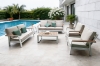 Picture of BONDI 6PC Aluminium Outdoor Lounge Sofa Set (White)
