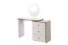 Picture of ELYSIA 3-Drawer 39.5"-63" Extension Dressing Table with LED Mirror and Makeup Stool Set