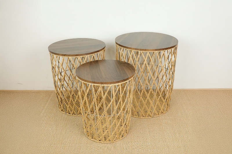 Picture of  390-012 Natural Storage Basket 3PC - Diamond Weave