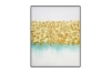 Picture of 389-008 Hand Oil Painting Canvas Wall Art with Black Frame(23.5"x31.5") - Golden Sandy Beach