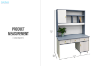 Picture of ZEAL 47" 2-Door 3-Drawer Study Desk with shelf
