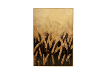 Picture of 357-005 Decorative Wall Art with Golden Frame (15.5"×23.5") - Wheat Ear 