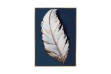 Picture of 357-013 Decorative Wall Art with Golden Frame (15.5"x23.5") - White Feather