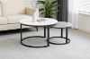 Picture of RADIUS Sintered Stone Table Top Nesting Coffee Table (Off White&Grey)