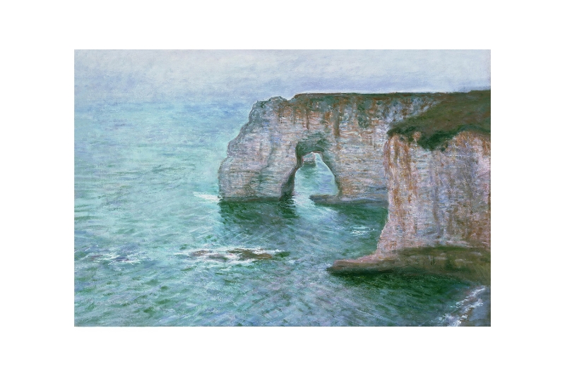 Picture of 367-006 Hand-Finished Canvas Decorative Wall Art (47"×31.5") - The Manneporte (Etretat) (1883) by Claude Monet