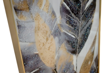 Picture of 357-017 Decorative Wall Art with Golden Frame (19.5"x27.5")