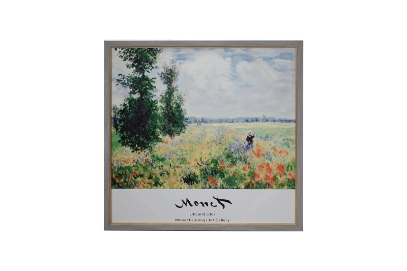 Picture of 367-010 Hand-Finished Canvas Decorative Wall Art (31.5"×31.5") - Poppy Fields Near Argenteuil (1875) by Claude Monet