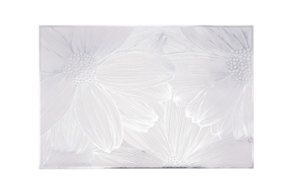 Picture of 371-014 Silver Sunflower Placemat in White (17.5"x12")