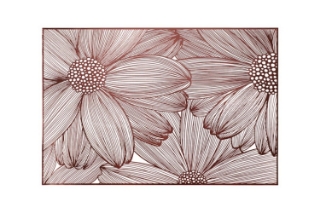 Picture of 371-016 Brown Sunflower Placemat in White (17.5"x12")
