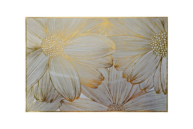 Picture of 371-017 Golden Sunflower Placemat in Blue (17.5"x12")