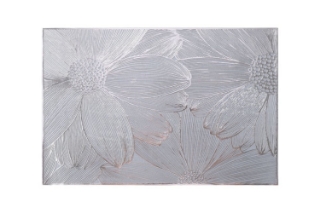 Picture of 371-018 Silver Sunflower Placemat in Blue (17.5"x12")