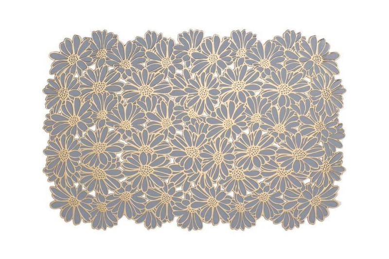 Picture of 371-028 Chrysanthemum Placemat in Blue & Gold