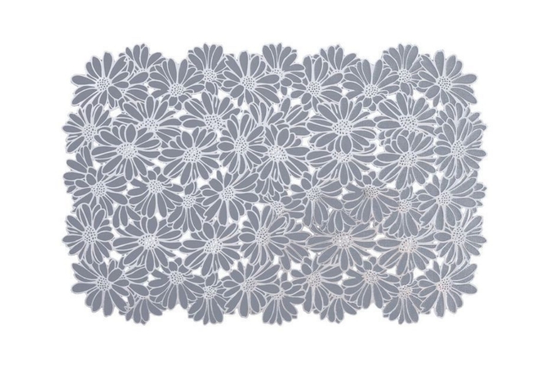 Picture of 371-029 Chrysanthemum Placemat in Blue & Silver