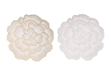 Picture of 371-030/031 Rose Placemat in Golden/Silver