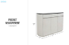 Picture of VALOR 47" 3-Door 3-Drawer Engineered Stone Top Shoe Cabinet