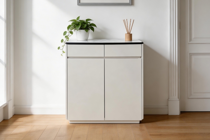 Picture of VALOR 31.5" 2-Door 2-Drawer Engineered Stone Top Shoe Cabinet