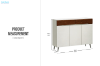 Picture of JAMIE 39.5" 3-Door 2-Drawer Shoe Cabinet