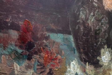 Picture of 367-001 Hand-Finished Canvas Decorative Wall Art (31.5"×47") - Vase with Chinese Asters and Gladioli (1886) by Vincent van Gogh